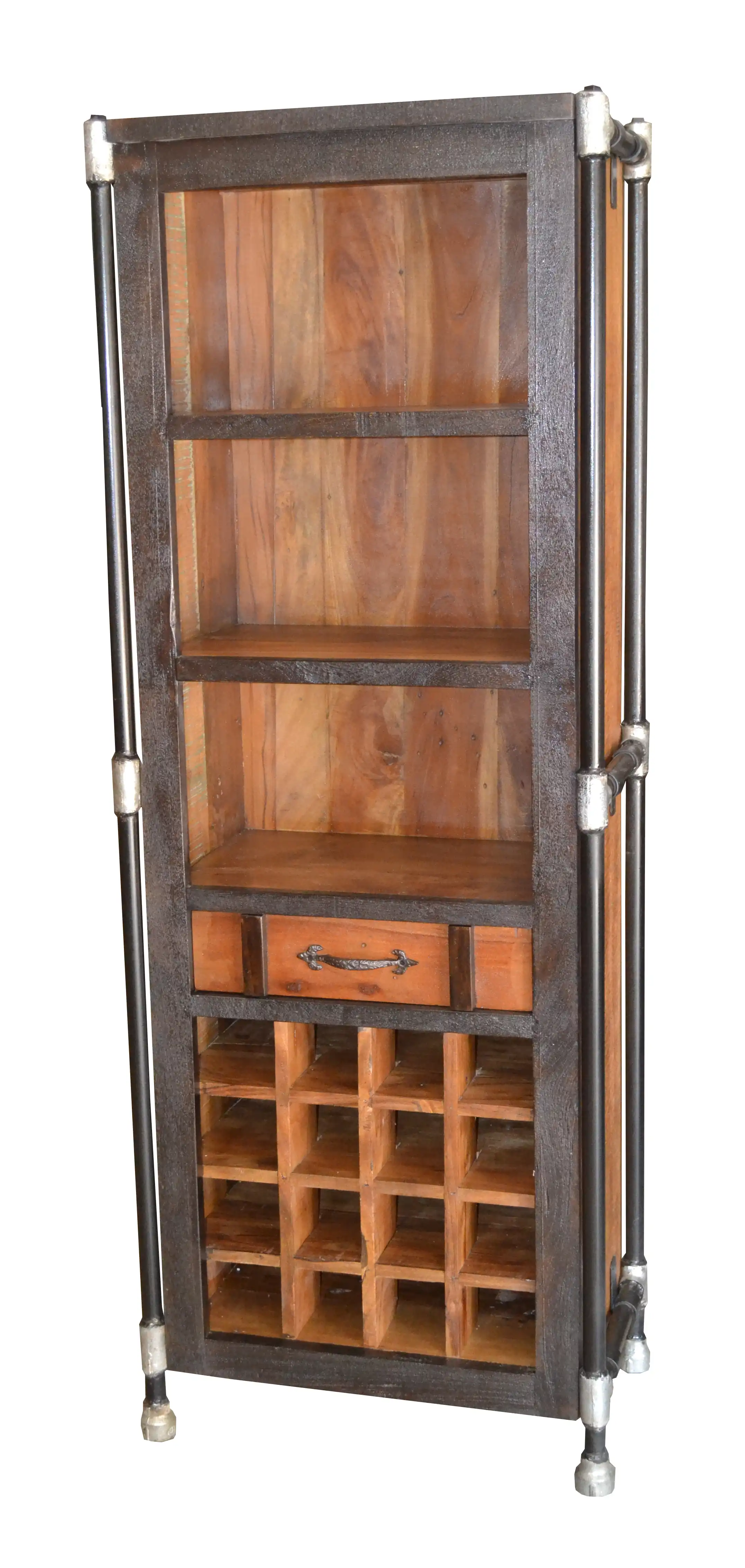 Antique look Tubeline Cabinet with 1 Drawer & Wine Bottle Holder - popular handicrafts